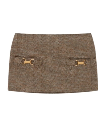 Stella Mccartney Buckled Mid-waist Skirt In Brown