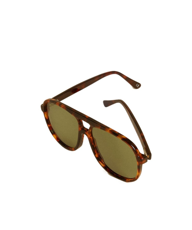 Golden Goose Aviator Sunglasses In Green