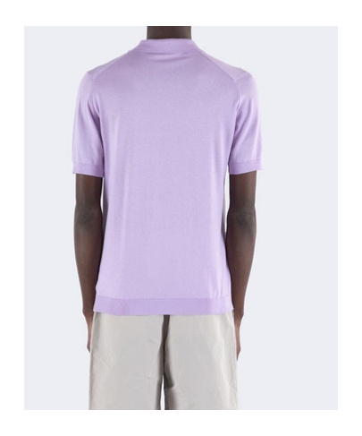 John Smedley Adrian - Cotton Short-sleeved Polo Shirt In Purple