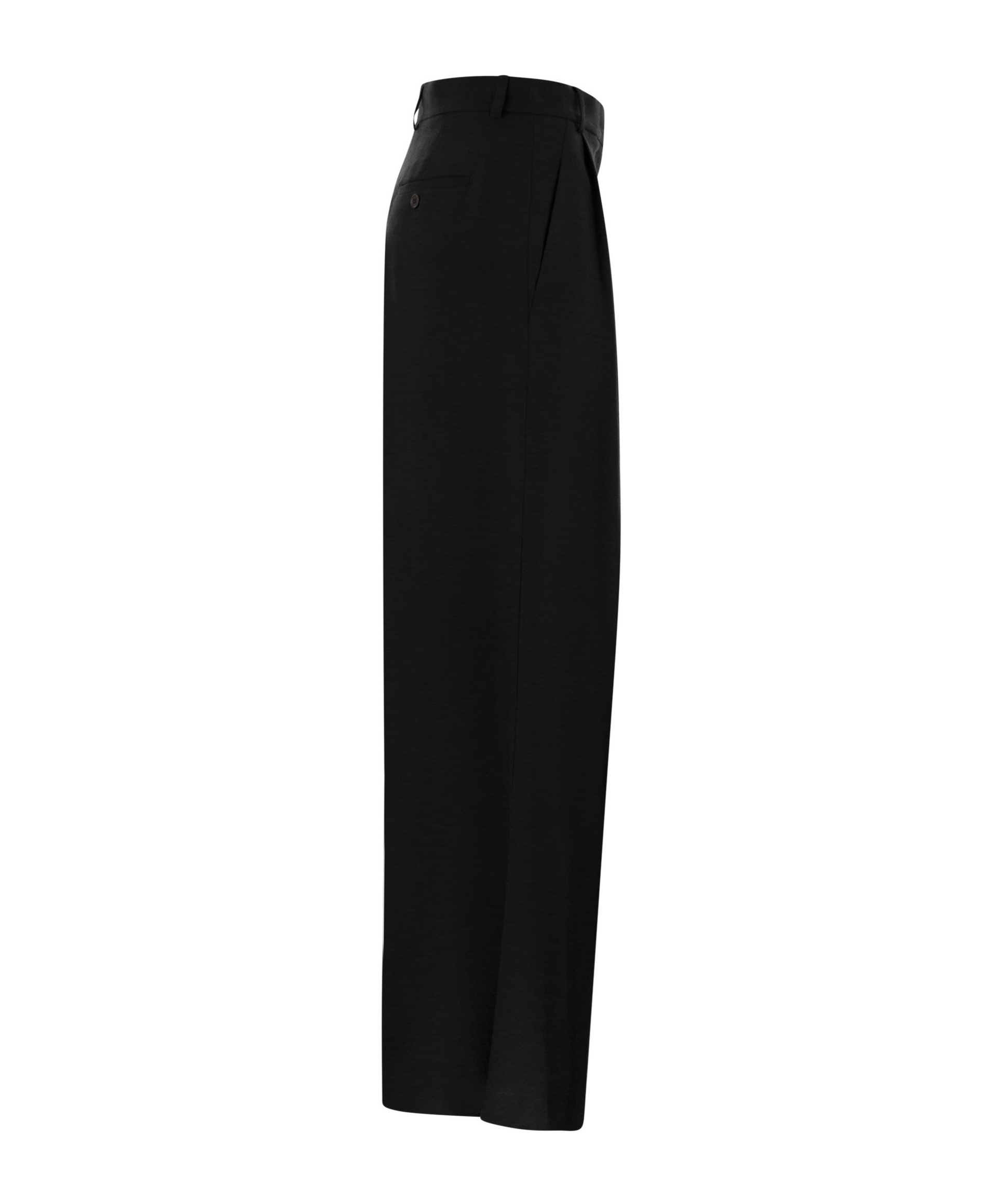 Weekend Max Mara Belt Ring Casual Pants In Black