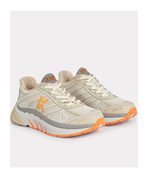Kenzo Low Top Sneakers With Chunky Rubber Sole In Nude