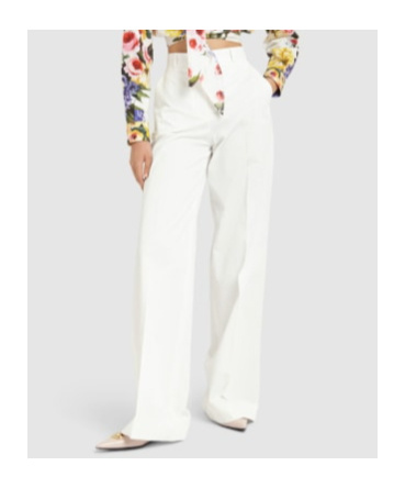 DOLCE & GABBANA BELT AND LOOP WIDE-LEG PANTS