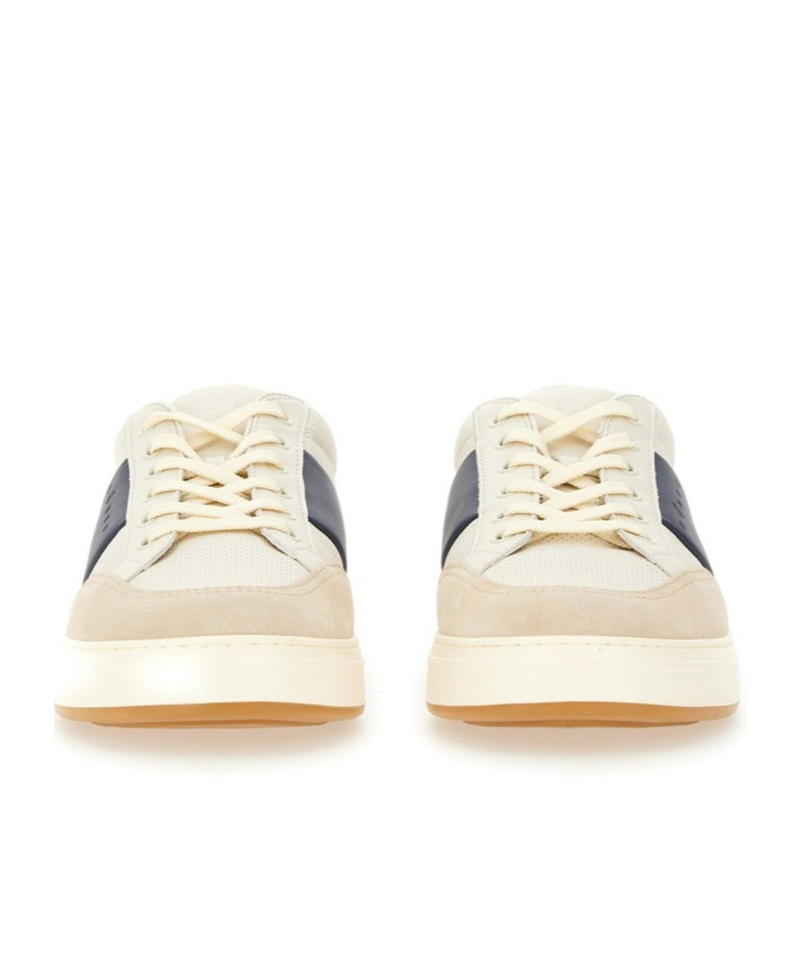 Hogan Multicolor Suede And Leather Sneakers H668 In Neutral