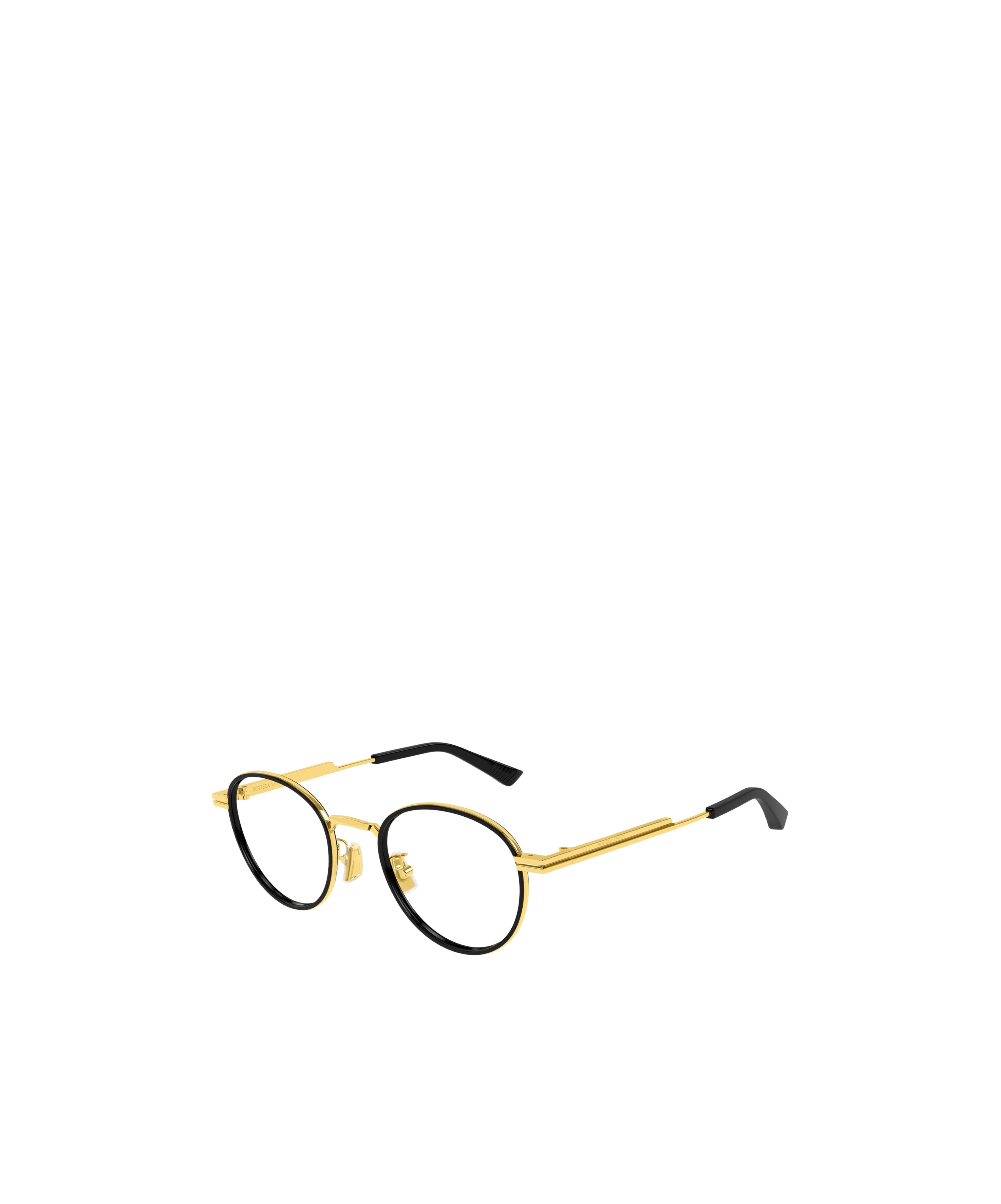 Bottega Veneta Round Frame Flat Mirror In Black