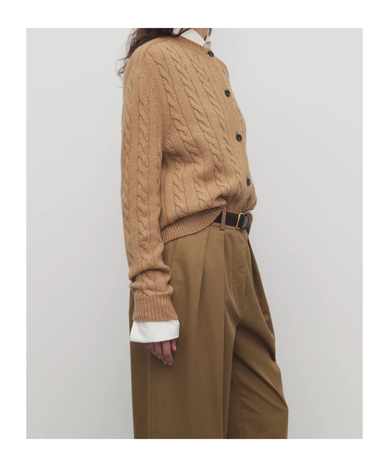 The Row Long-sleeved Cardigan In Brown