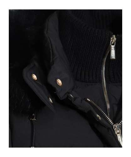 Moorer Black Wool Down Jacket In Black