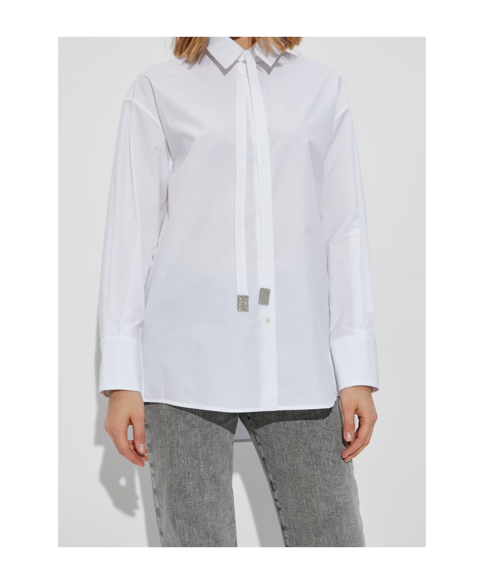 Fabiana Filippi Long-sleeved Shirt In White