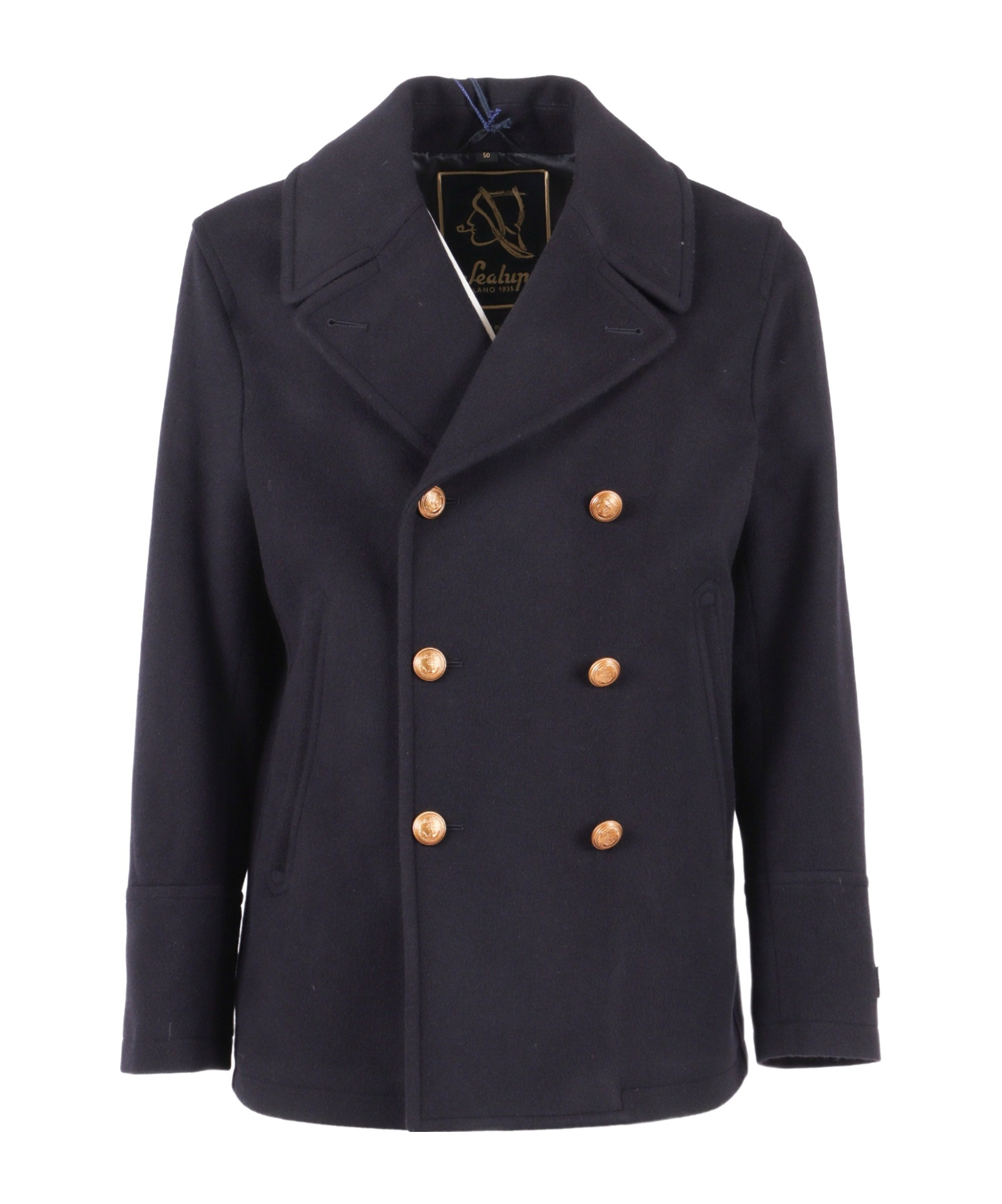 Sealup Amalfi Buttoned Peacoat In Blue