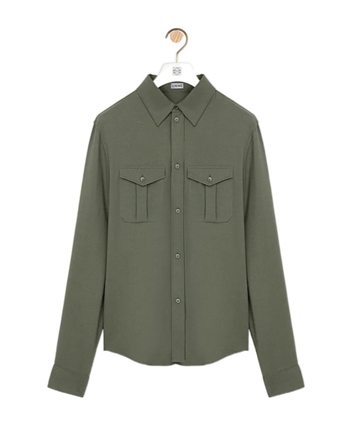 Loewe Shirt In Viscose Blend In Green