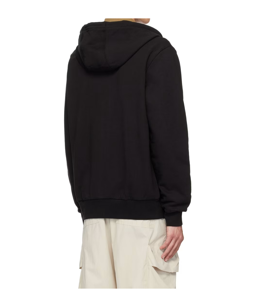 Lacoste Zip-up Colorblock Hooded Hoodie In Black
