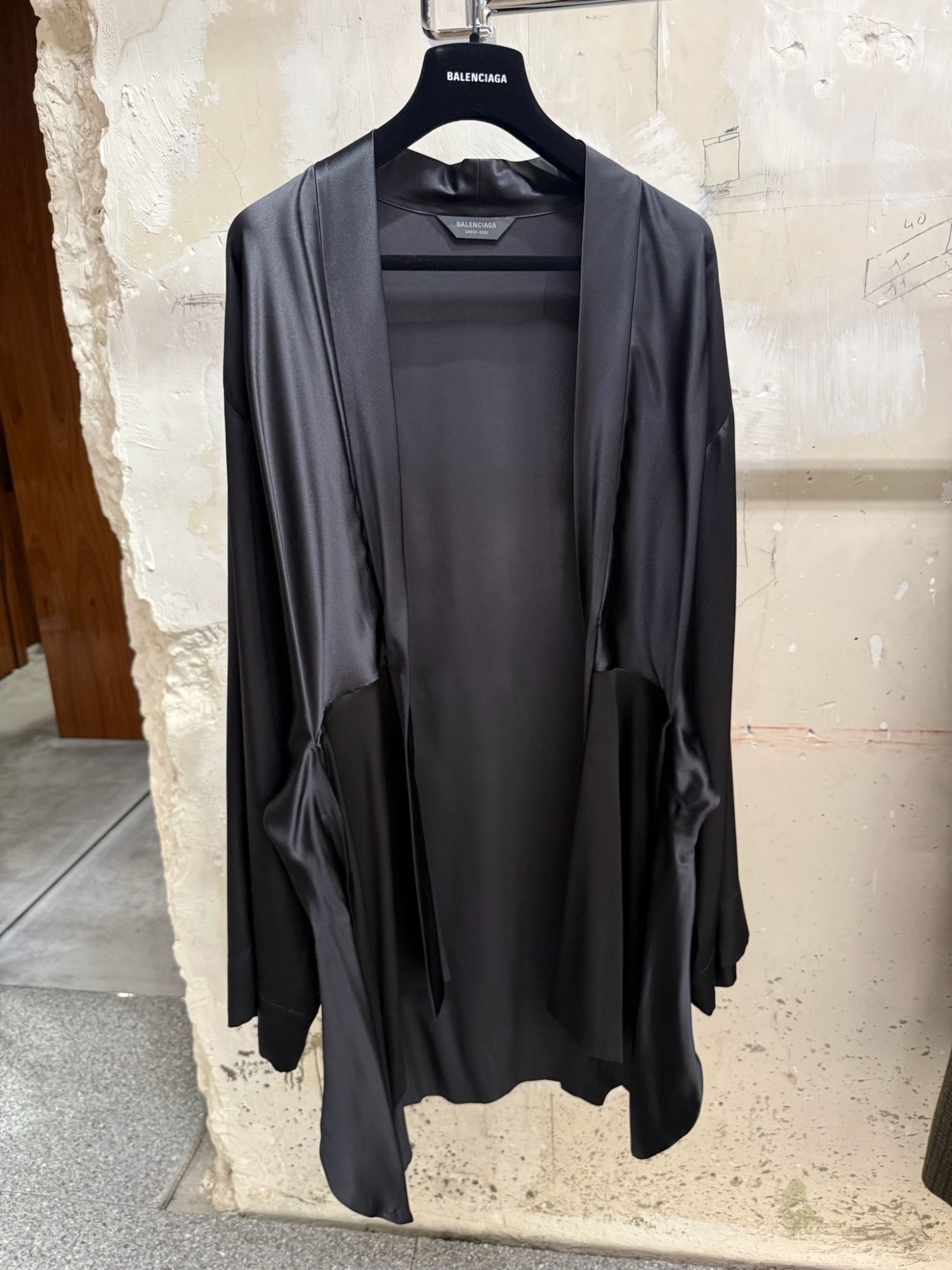 Balenciaga Wrap Mini Dress In Black