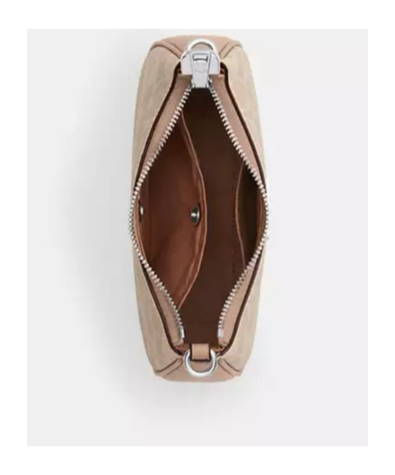 Coach Teri Shoulder Bag In Signature Canvas In Nude