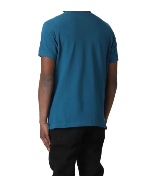 Barbour Polo Shirt In Pique Cotton With Logo In Blue