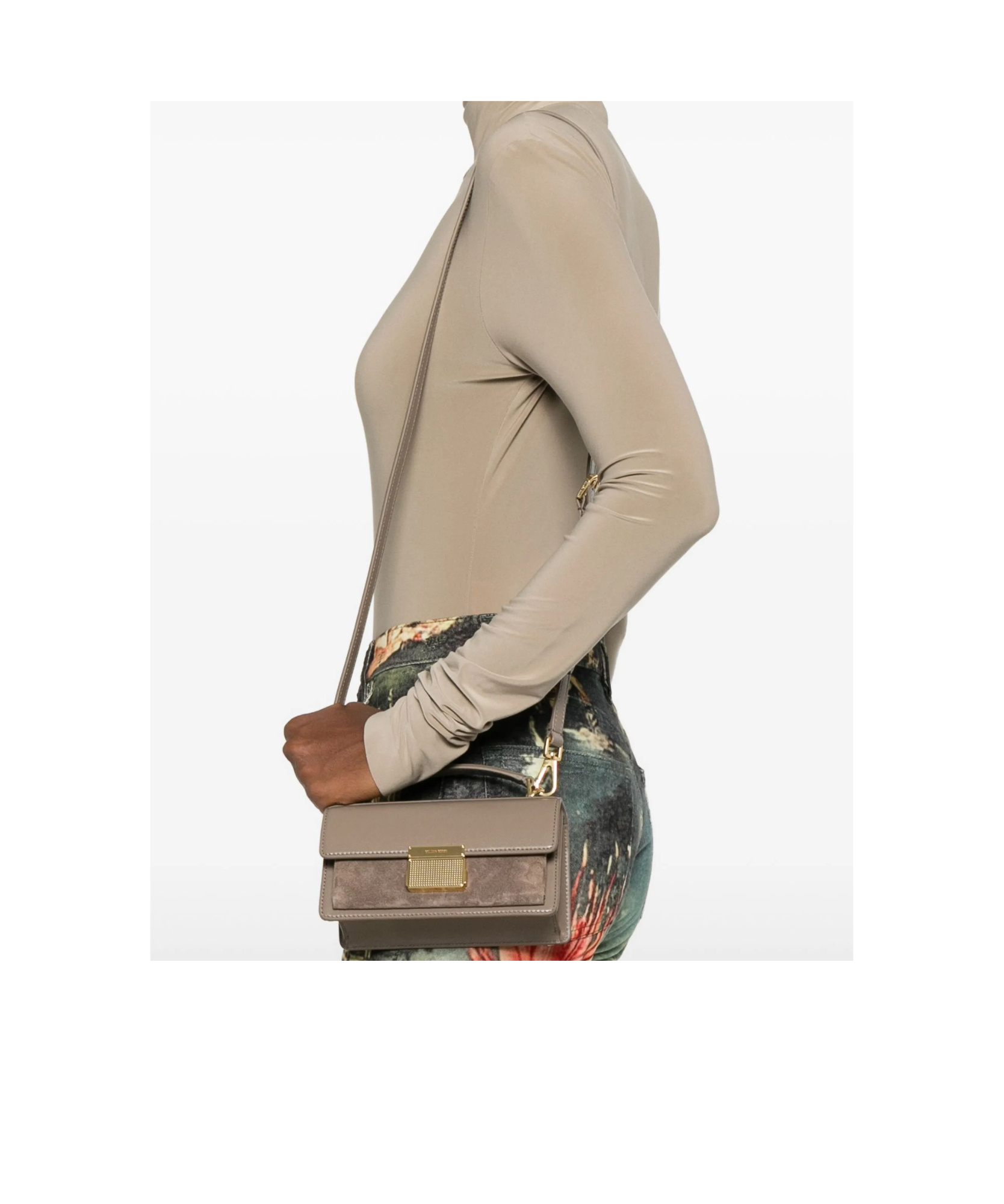 Golden Goose Small Venezia Suede-panelled Tote Bag In Neutral