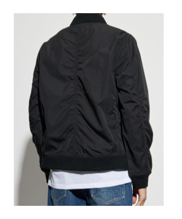 Shop Allsaints Bassett Ramskull Bomber Jacket In Black