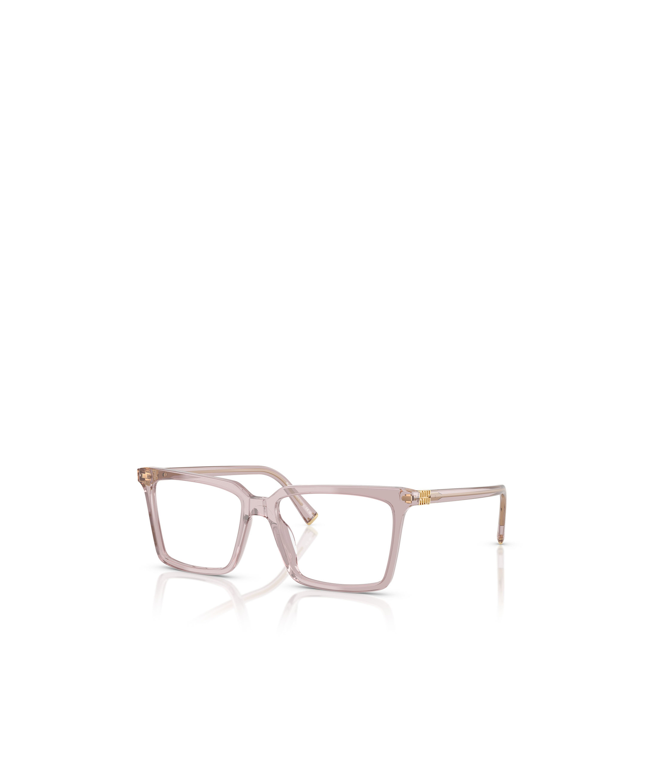 Miu Miu Logo Flat Mirror In Nude