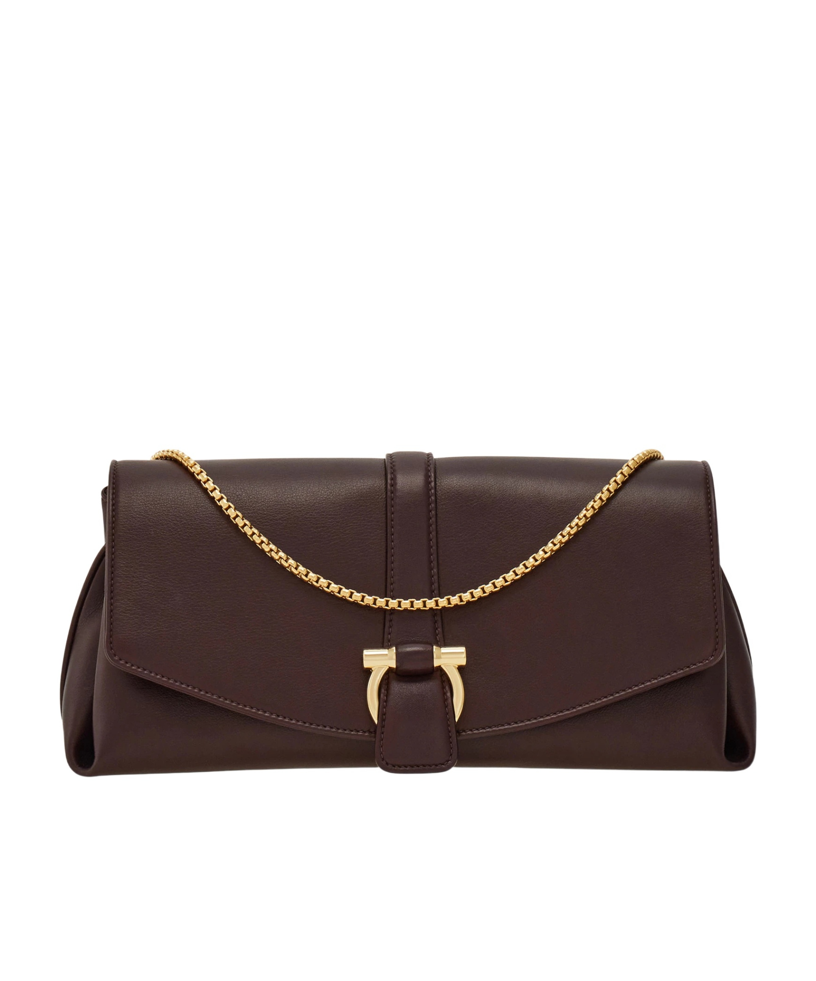 Shop Ferragamo Salvatore Foldover Top Medium Shoulder Bag In Black