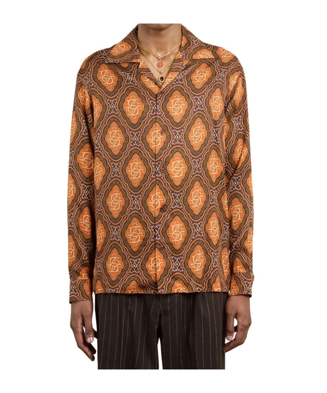 Drôle De Monsieur La Chemise Médaillon Shirt In Brown