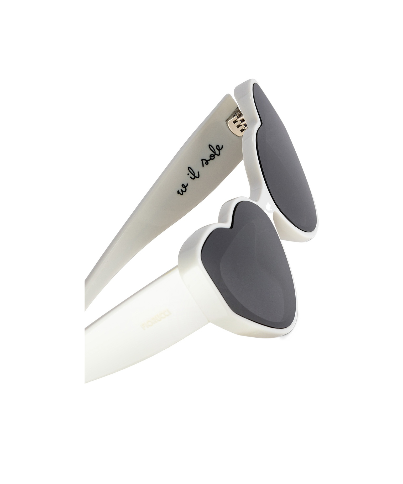 Fiorucci Heart-shaped Acetate Sunglasses In Black
