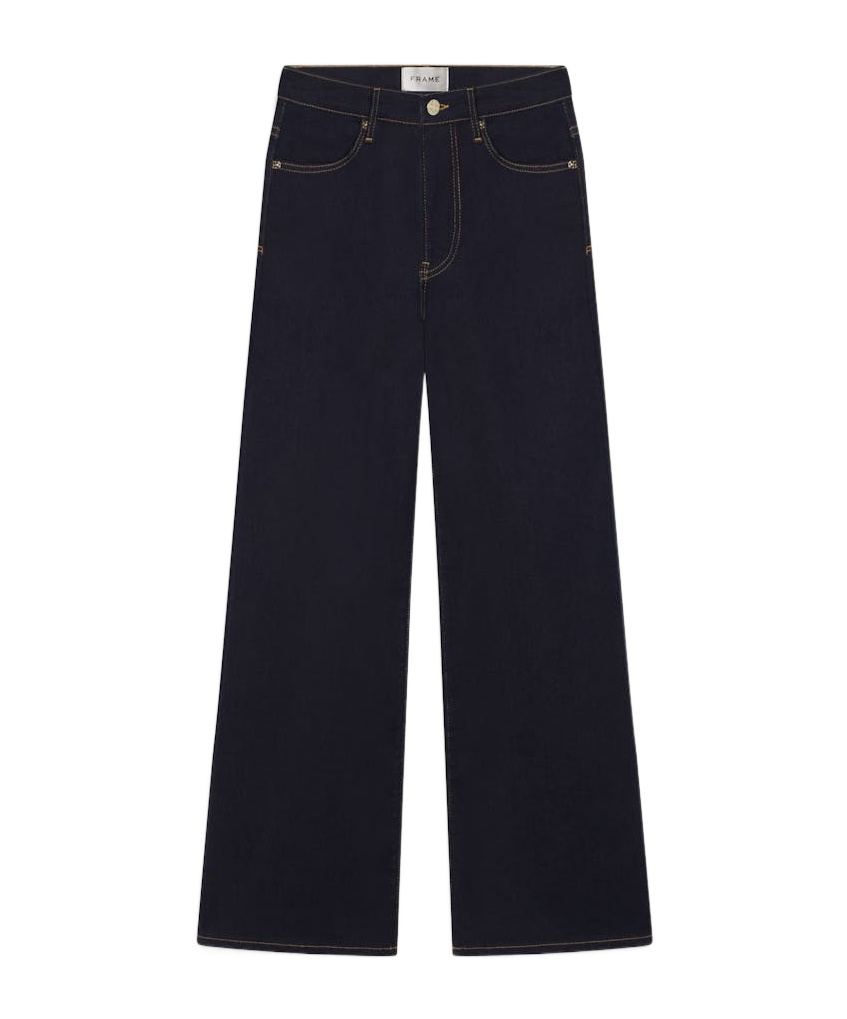 Frame Le Slim Palazzo Jeans In Black