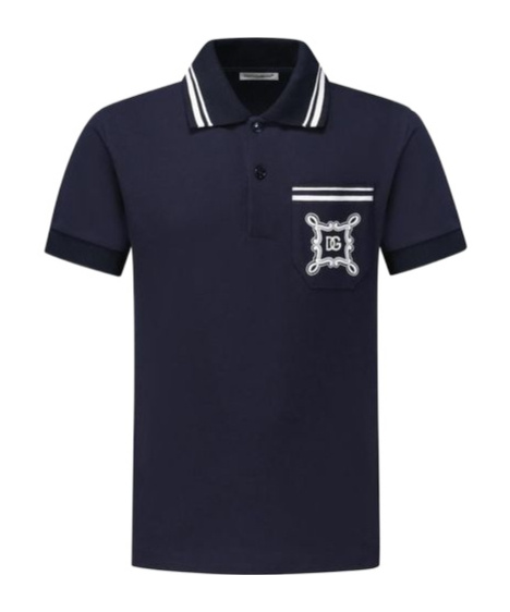 Dolce & Gabbana Dolce Gabbana Kids Logo Detailed Polo Shirt In Black