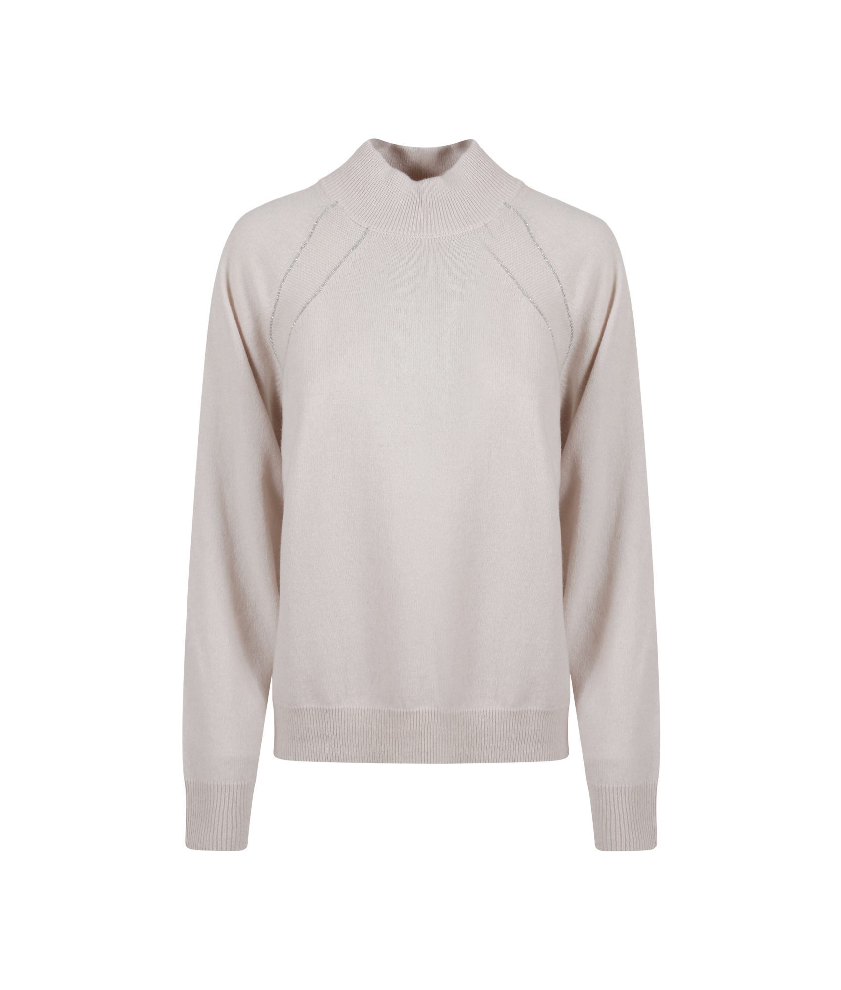 Peserico High-neck Raglan-sleeve Sweater In Gray