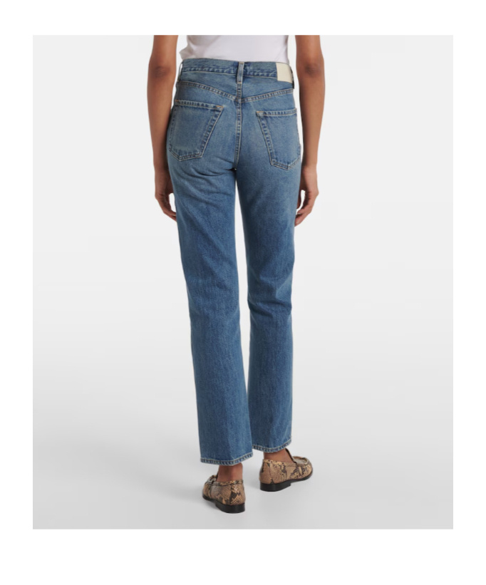 Citizen Of Humanity High-waisted Straight-leg Jeans In Blue