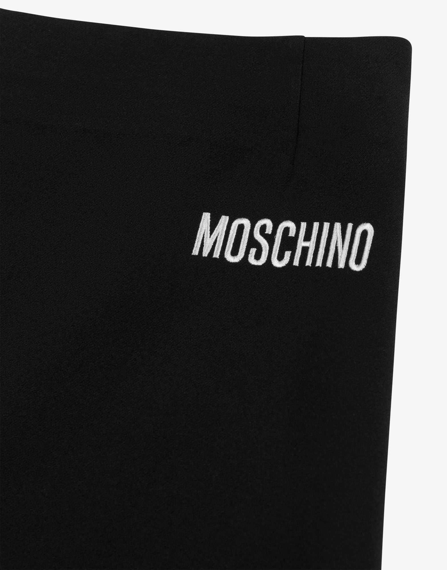 MOSCHINO LOGO-EMBROIDERED SLIP-ON SKIRT