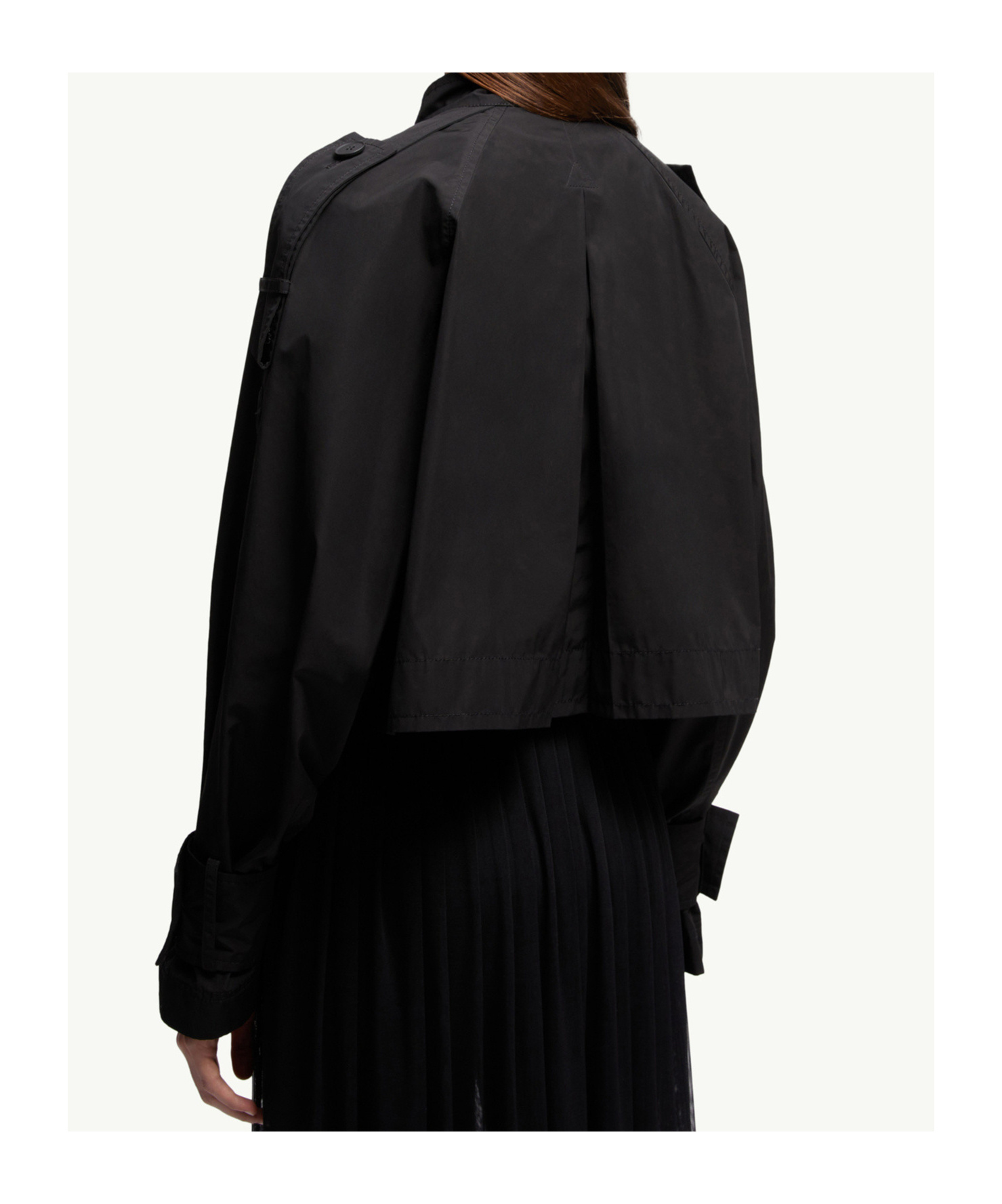 Moncler Asymmetrical Zip Jacket In Black