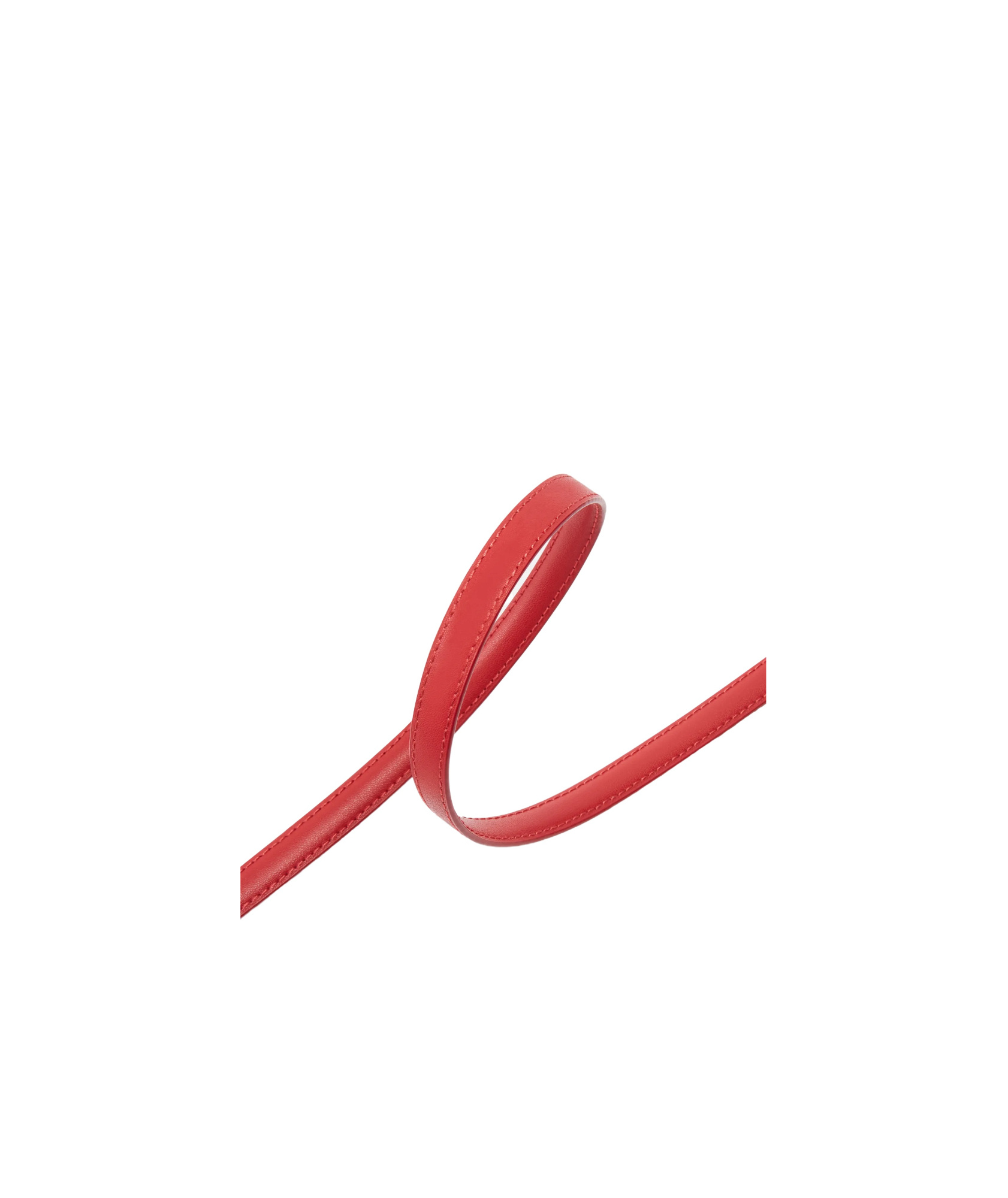 Pinko Thin Belt With Love Birds Buckle, 1cm In Red