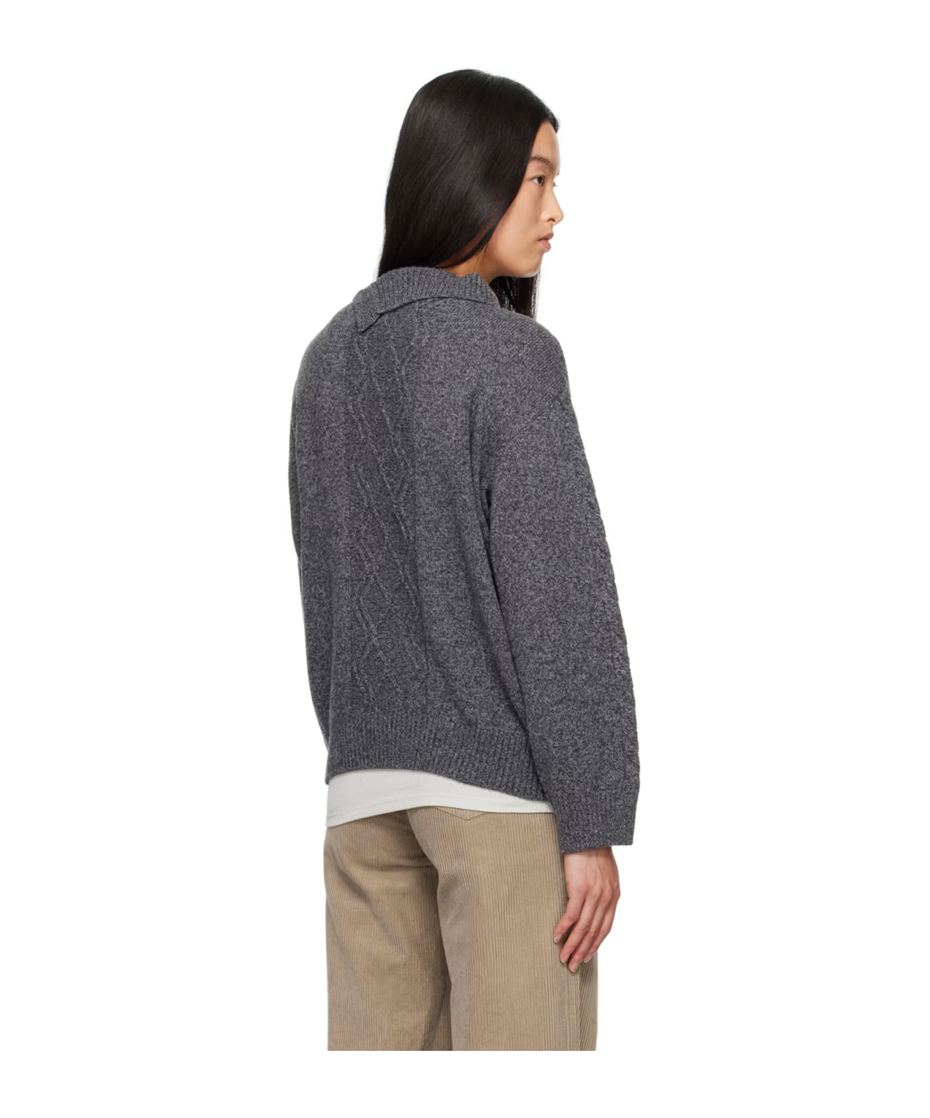 Apc Gray Karen Turtleneck In Black