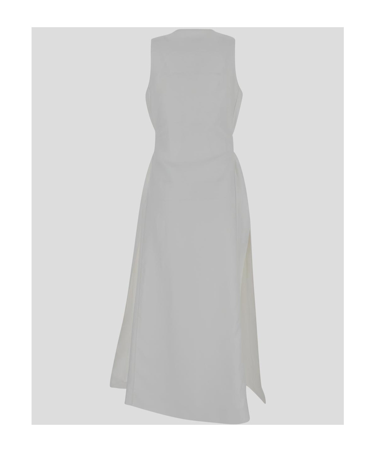 Max Mara Long Vest Jacket In Gray