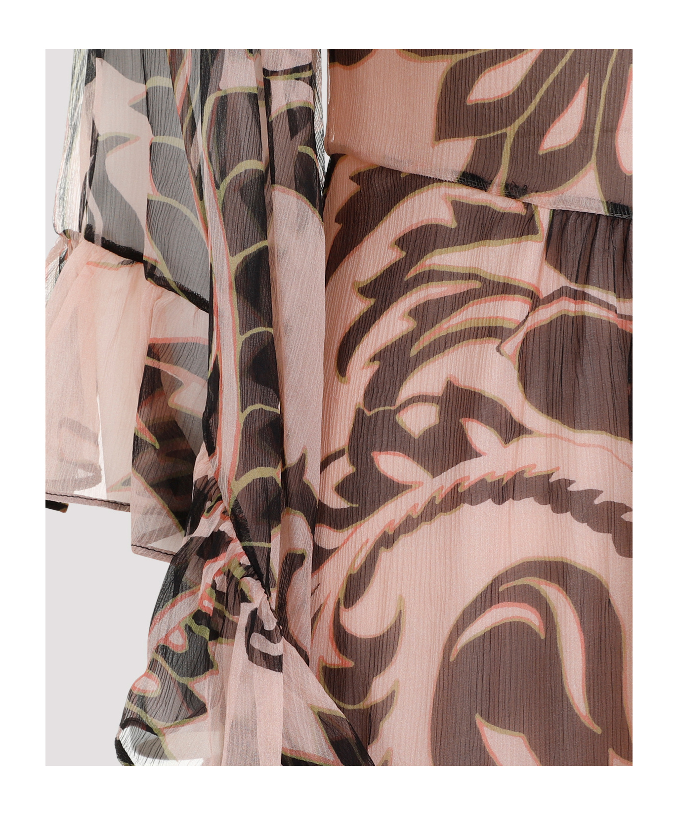 Etro Silk Long Dress In Nude