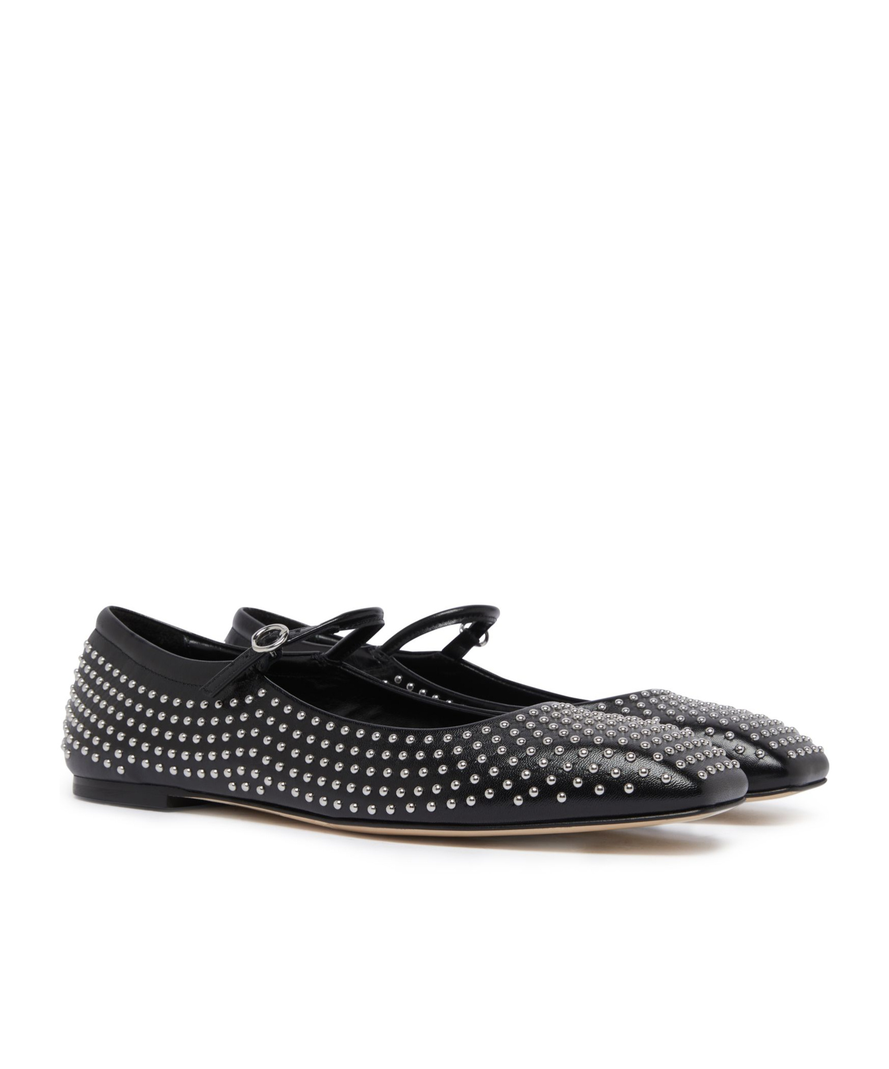 Aeyde Square Toe Ballet Flats In Black