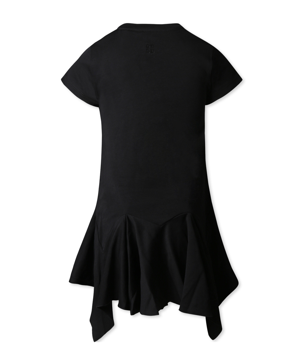 Givenchy Girl's Logo-print Flounce Dress In Black