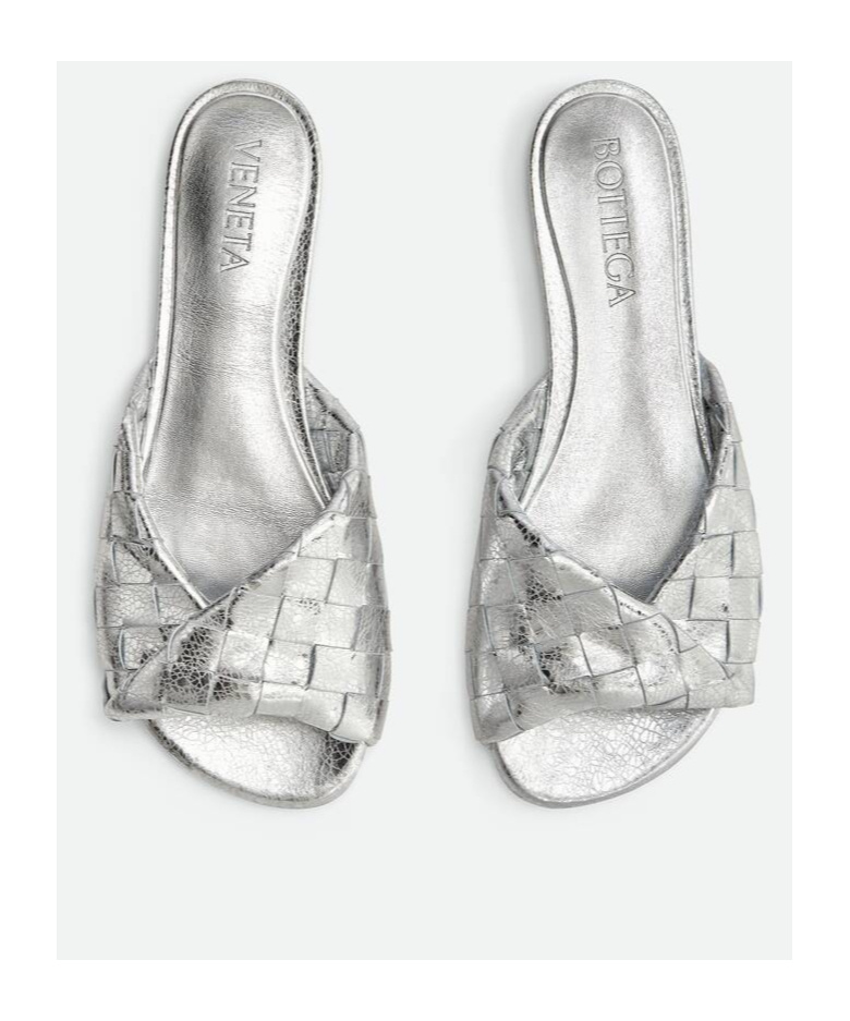 Bottega Veneta Flache Blink Mules In Gray