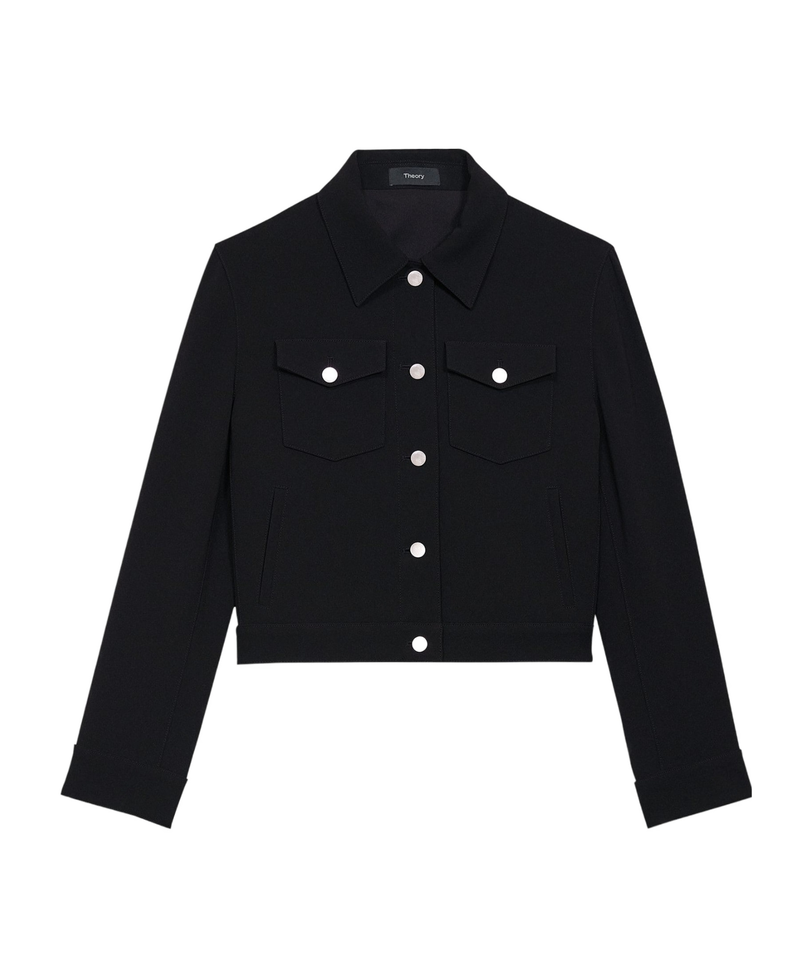 Theory Shrunken Trucker Jacket In Black