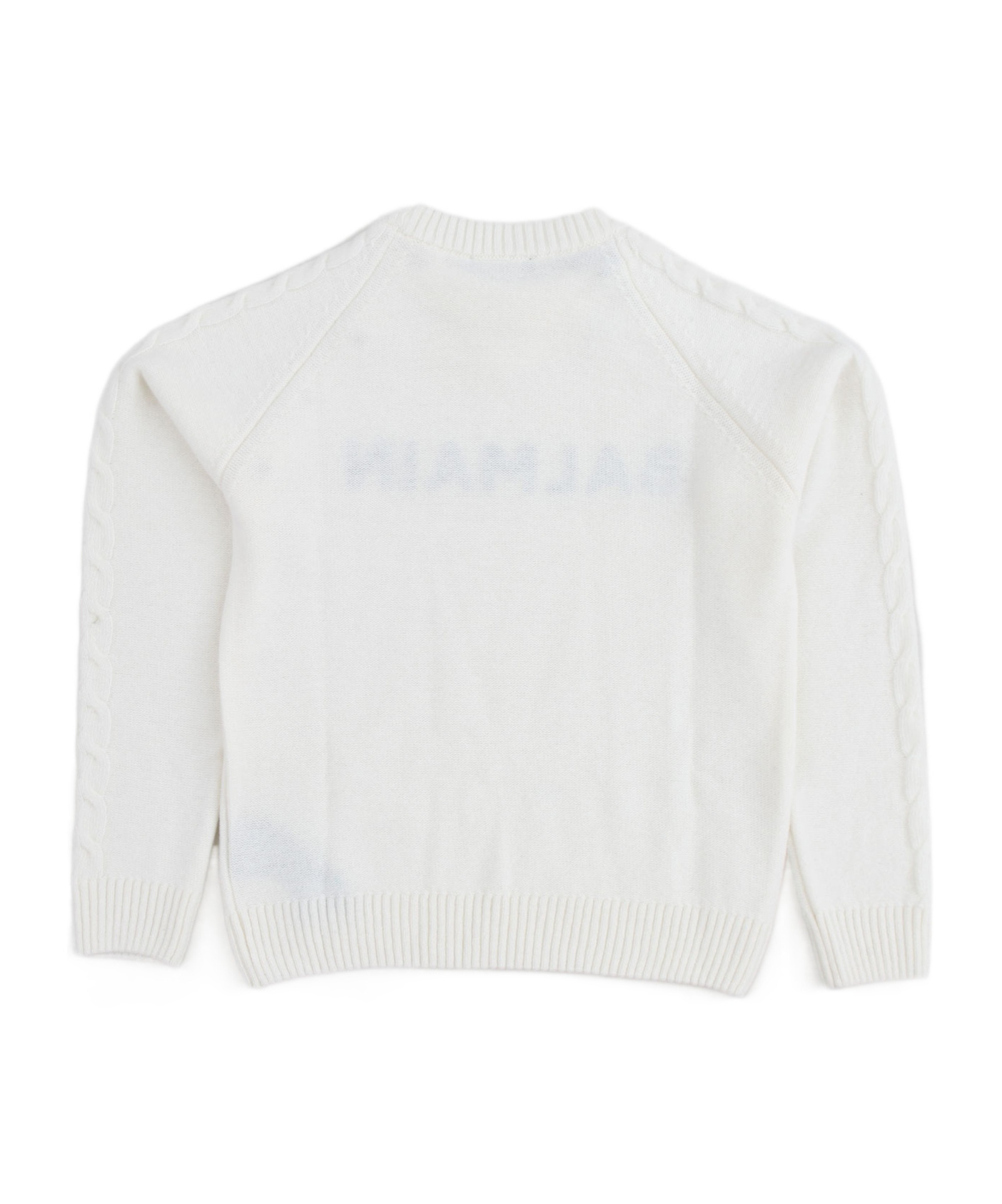 Balmain Logo-embroidered Sweater In White