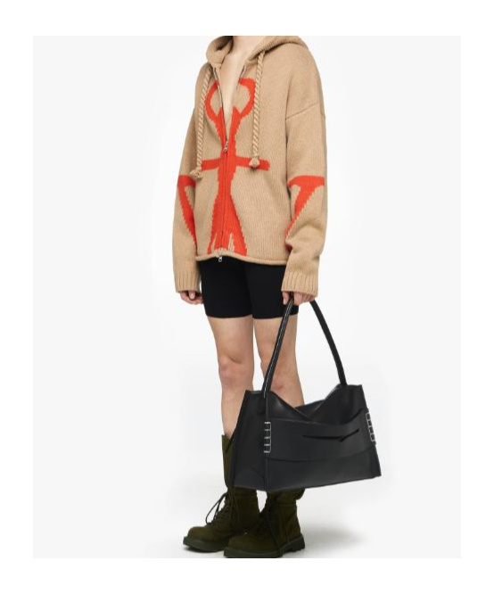 Shop Jw Anderson Anchor-logo Hoodie In Nude