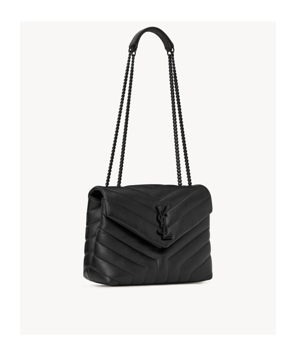 Saint Laurent Small Loulou Quilted Shoulder Bag In Black