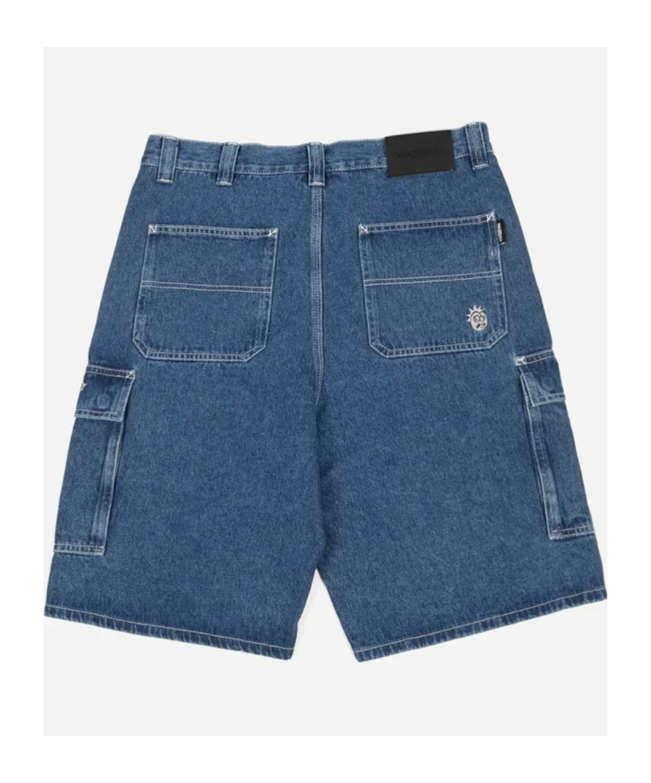 Wasted Paris Belt-loop Shorts In Blue