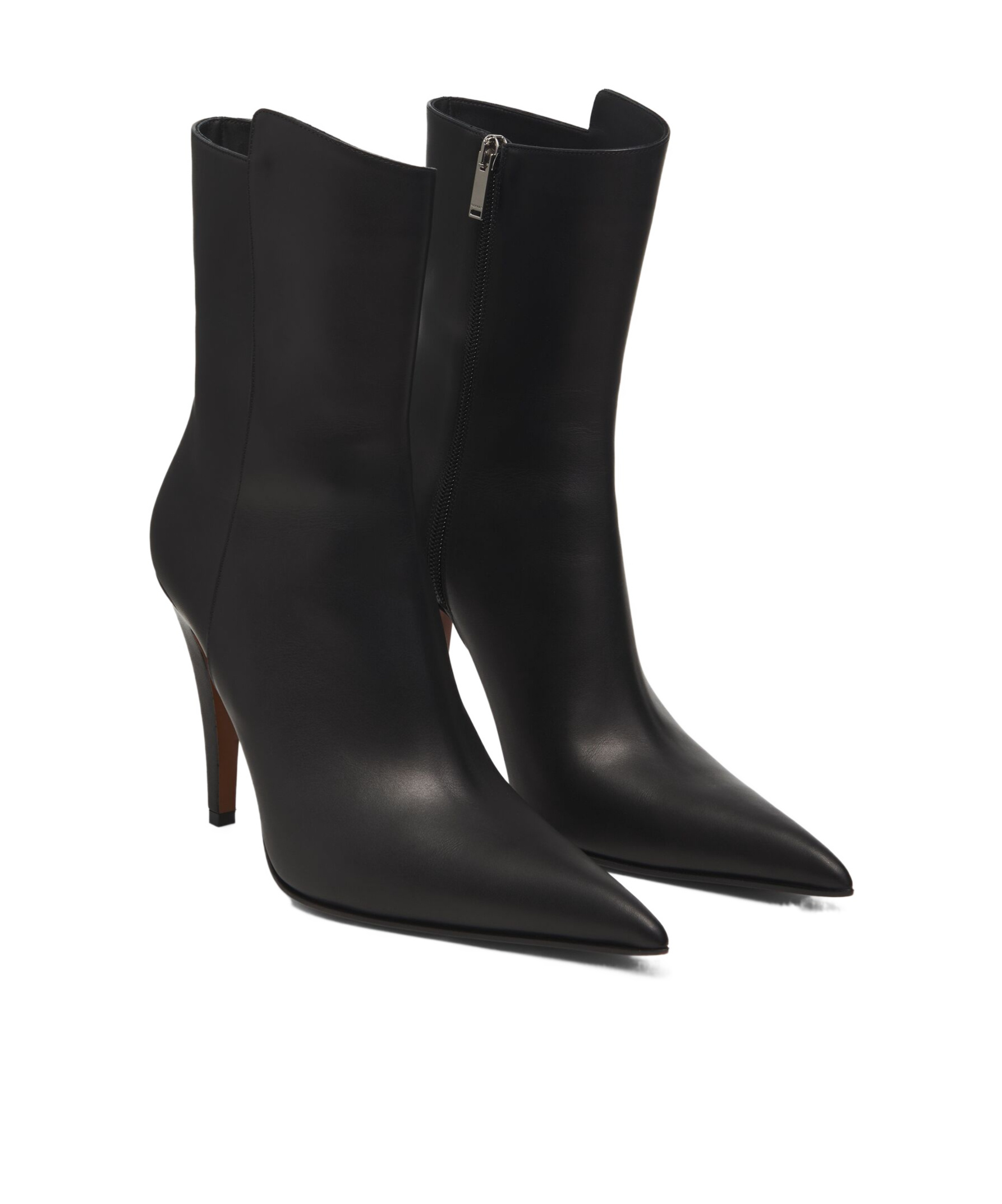 Alexander Mcqueen Birdee 105 Satin Ankle Boots In Black