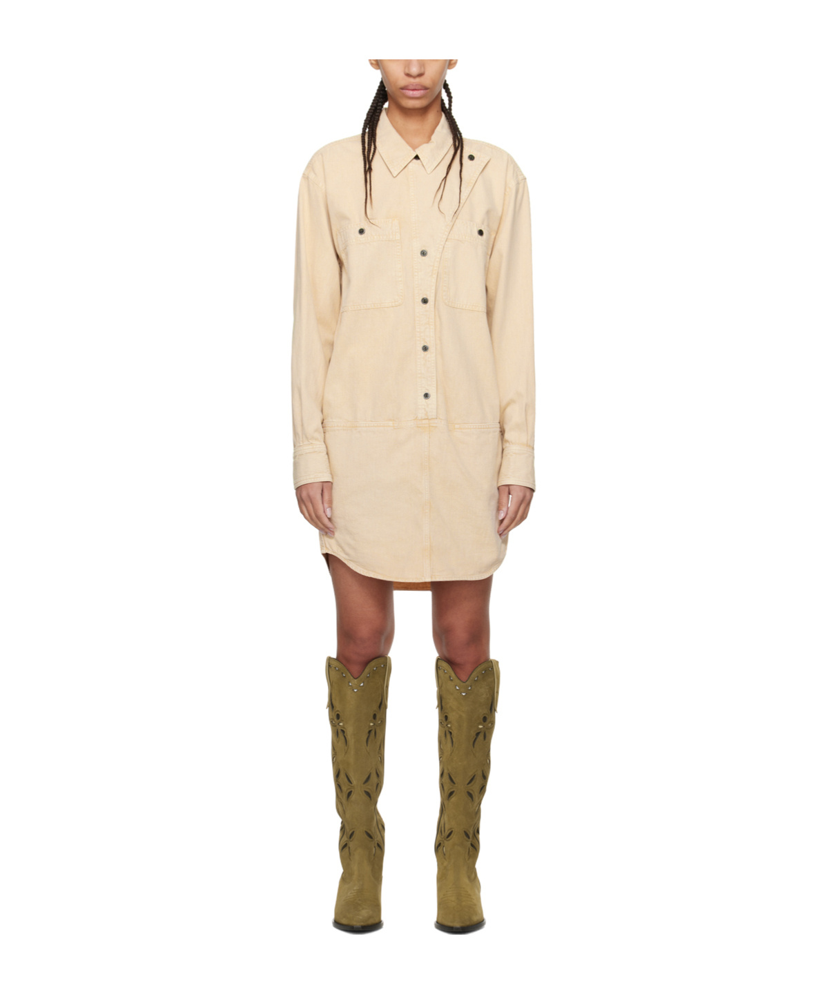 Isabel Marant Étoile Beige Ilaya Minidress In Neutral