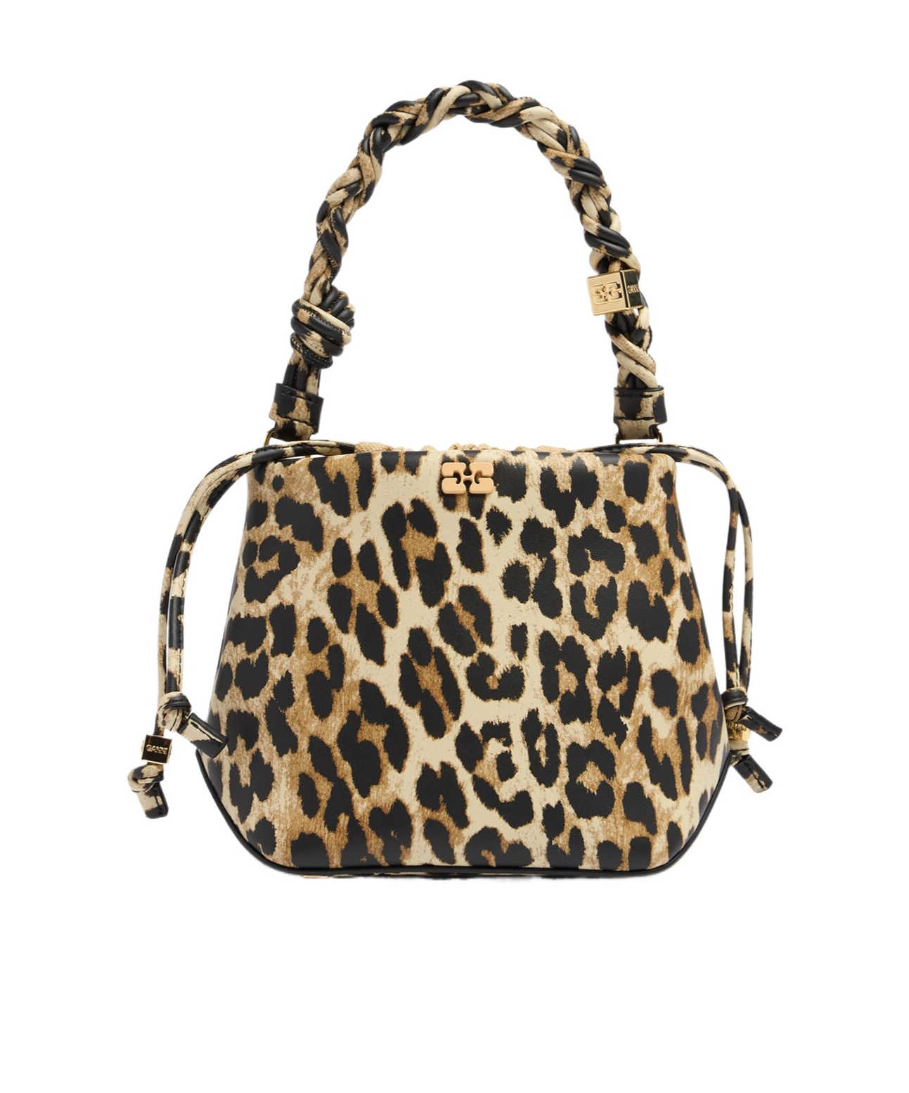 Ganni Leopard Bou Bucket Bag