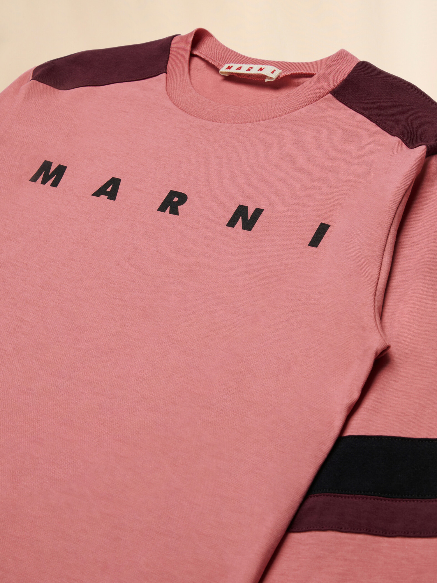 Marni Kids Logo-printed Long-sleeved T-shirt In Pink