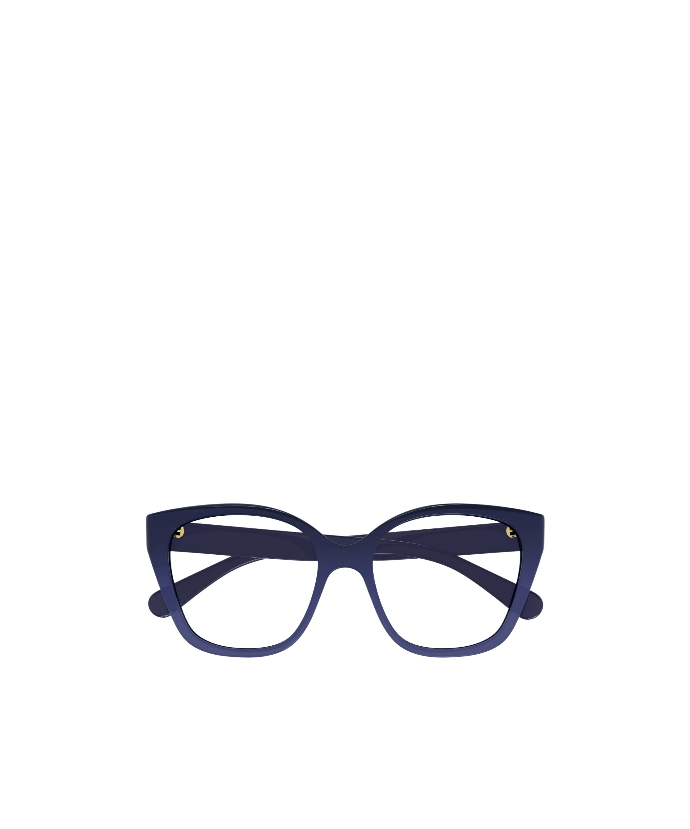 Chloé Logo-embossed Square-frame Glasses In Blue