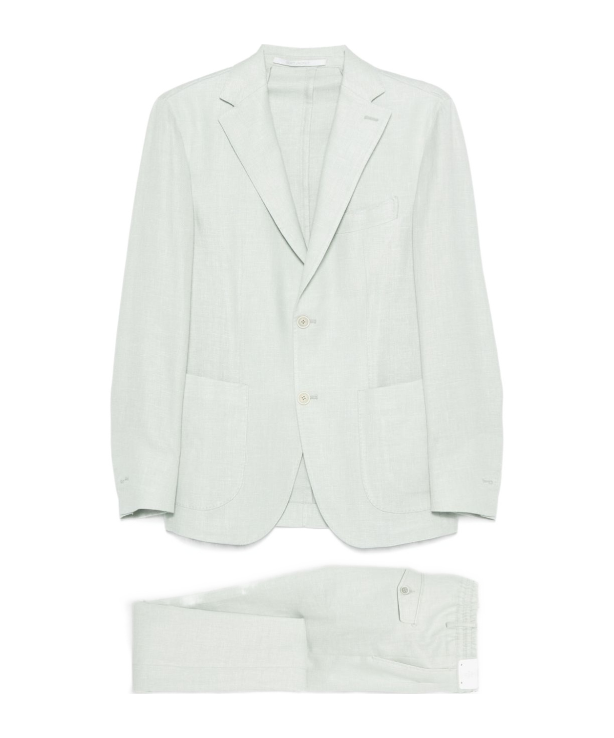 Eleventy Single-breasted Suit In Green