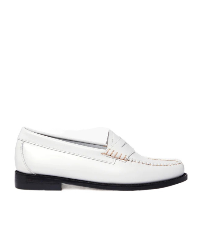 G.h. Bass & Co Weejuns Penny Round-headed Loafers In White