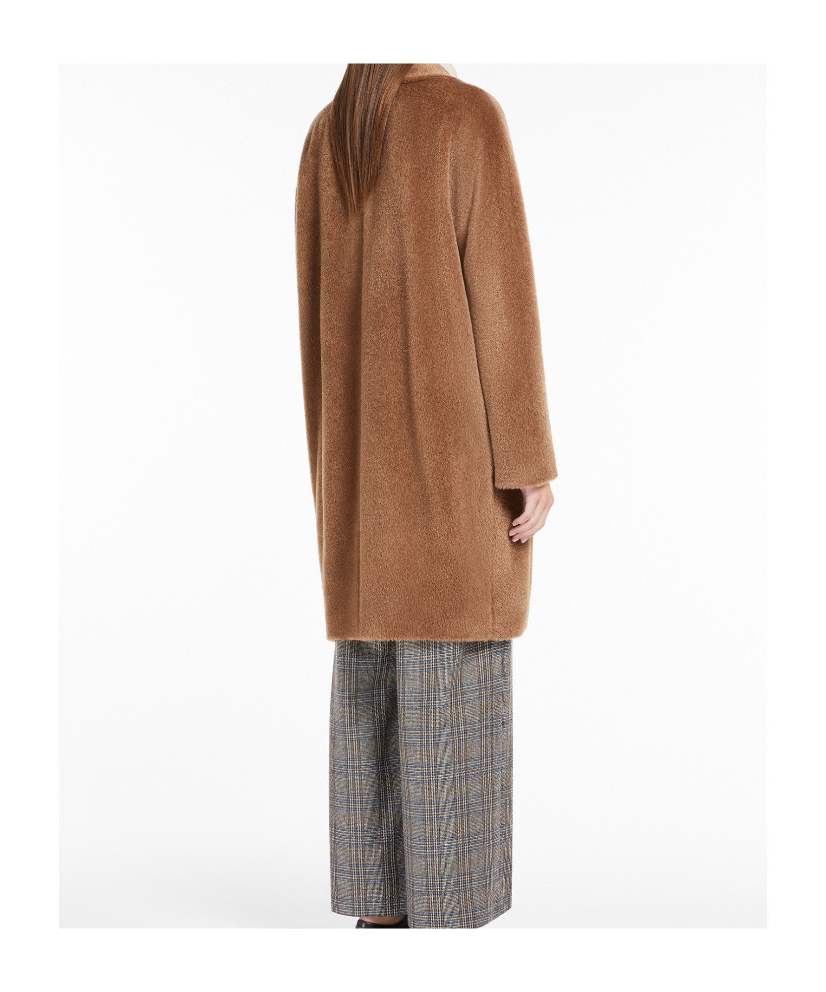 Max Mara Wool Double-breasted Coat In Brown