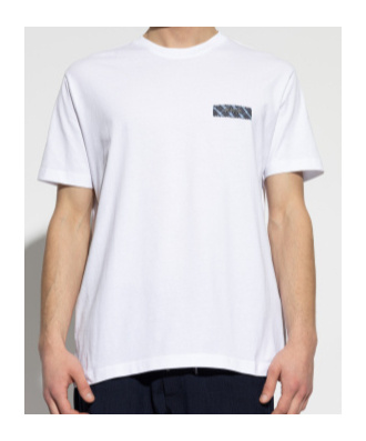 Iceberg Checked Logo Patch T-shirt In White